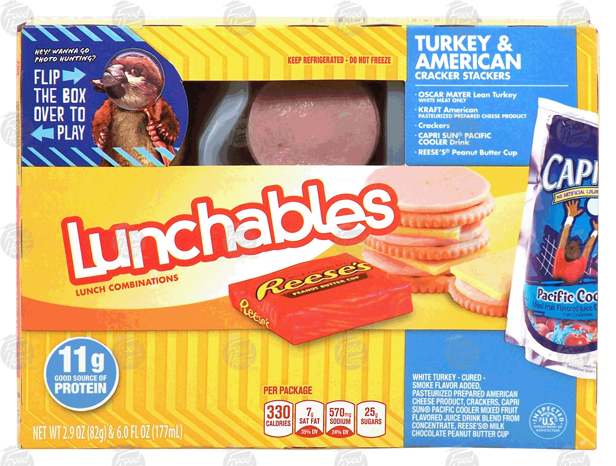 Oscar Mayer Lunchables lunch combinations, turkey & american cracker stackers, 2.9 oz & 6 fl oz drink Full-Size Picture